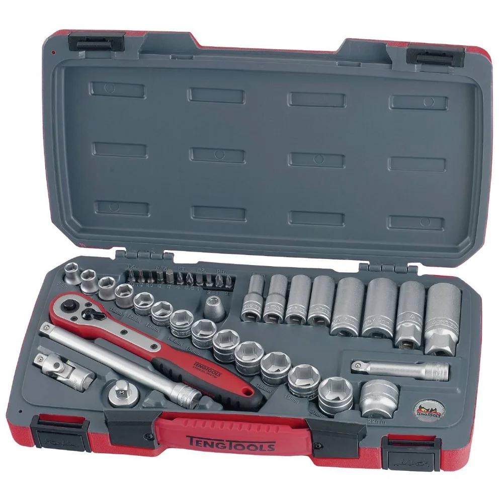 Kuusiohylsysarja Teng Tools T3839; 3/8''; 39 kpl.