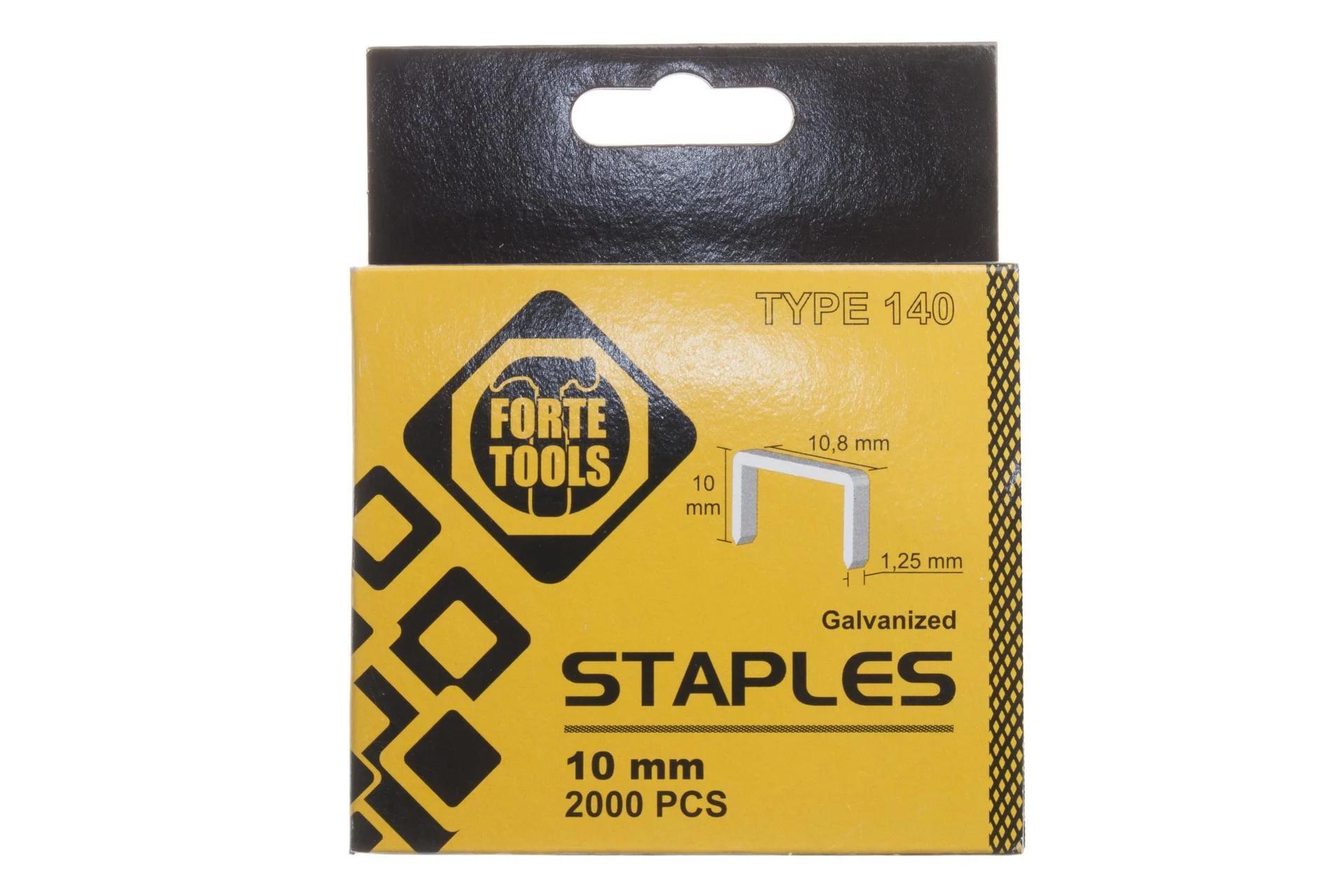Niitit Forte Tools 1010HD; 10x10,8 mm; tipas 140; 2000 kpl.