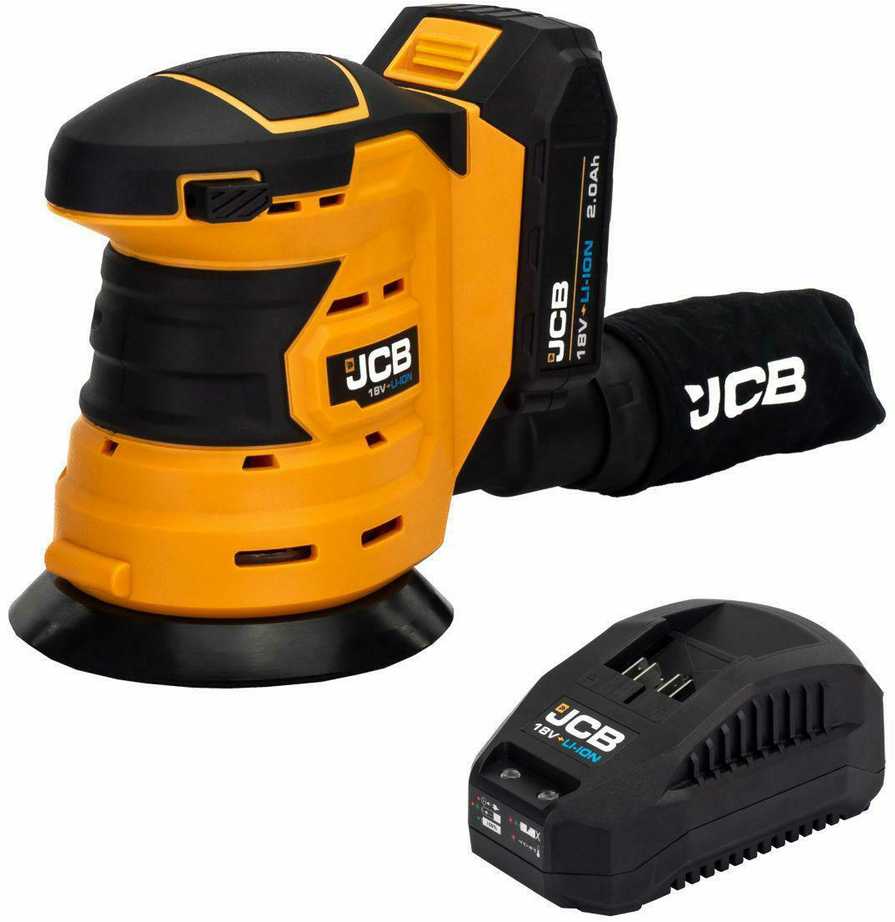 Epäkeskohiomakone JCB 18OS-2XB-E; 18 V; 1x2,0 Ah akku