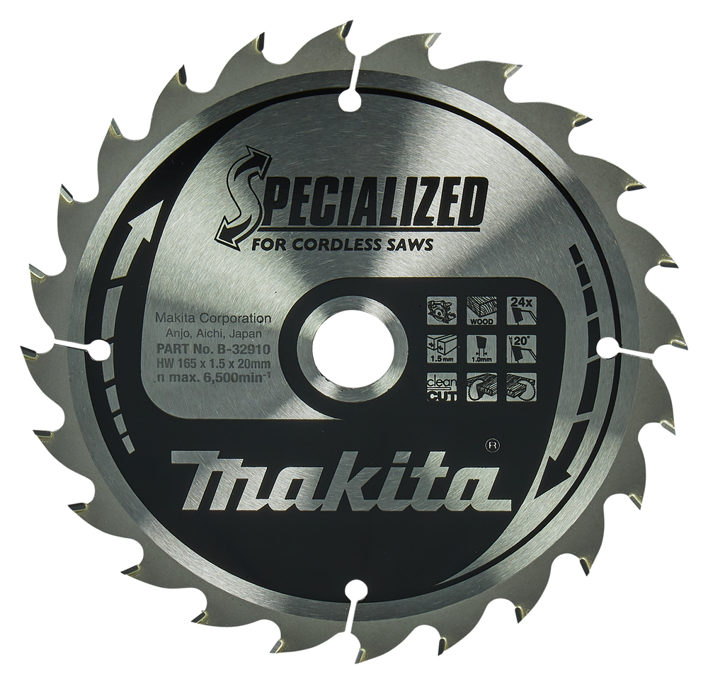 Katkaisuterä puulle Makita B-32910; 165 mm