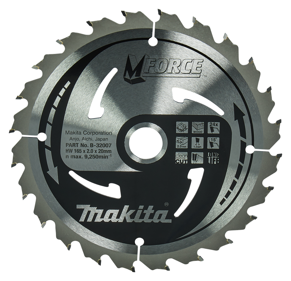 Katkaisuterä puulle Makita B-32007; 165 mm