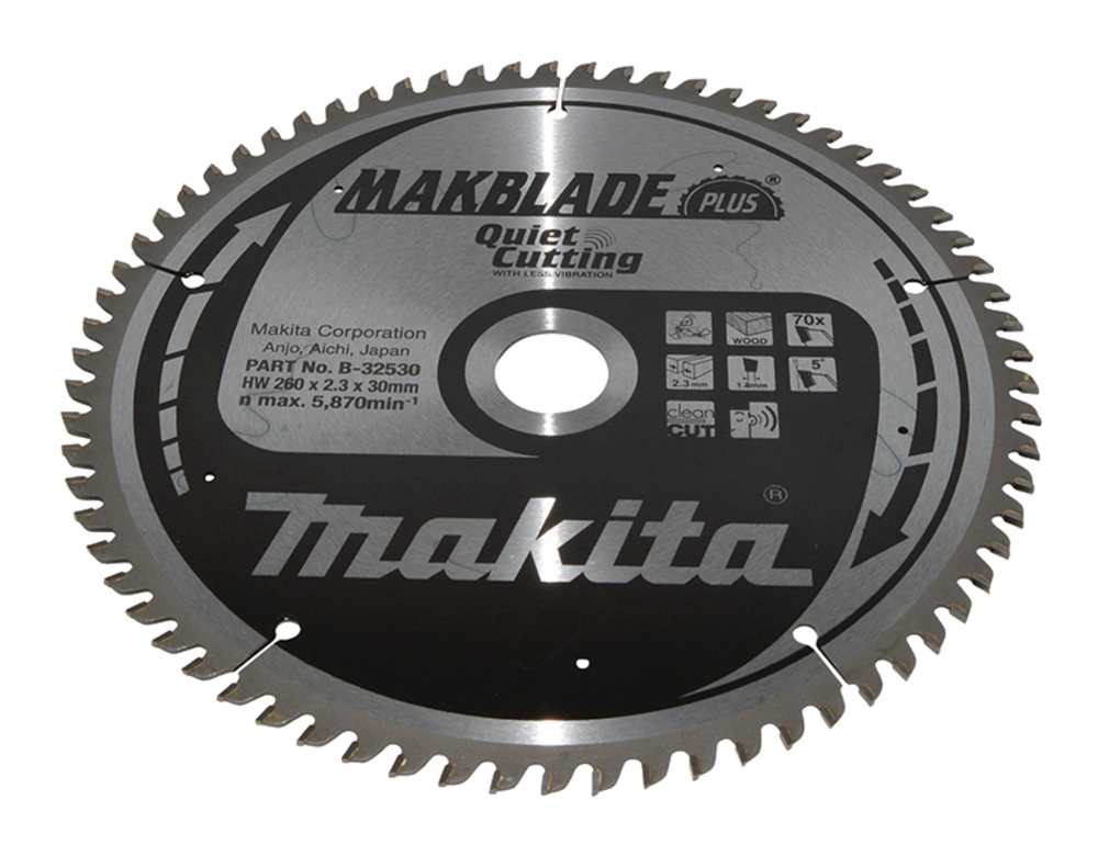 Katkaisuterä puulle Makita B-32530; 260 mm