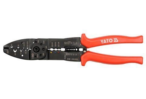 Puristustyökalu eristettyihin kaapelisilmukoihin ja koskettimiin Yato YT-2254; 250 mm