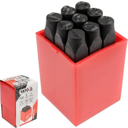 Numeromestisarja Yato YT-6855; 8 mm; 9 kpl.