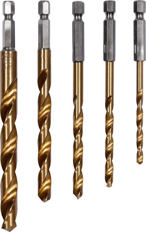 Poranterät metalliin Yato YT-44700; 1/4'' HEX; 4-10 mm; 5 kpl.