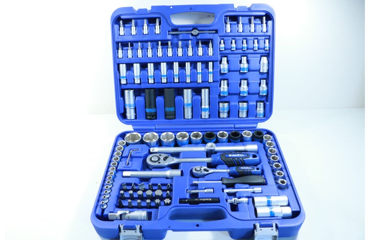 Hylsysarja  KingRoy KR110MDATBD6; 1/4'' + 1/2''; 110 kpl.