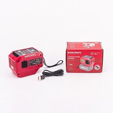 Jännitemuunnin Worcraft CPIS20Li; 20 V; 200 W; 65 W USB-C