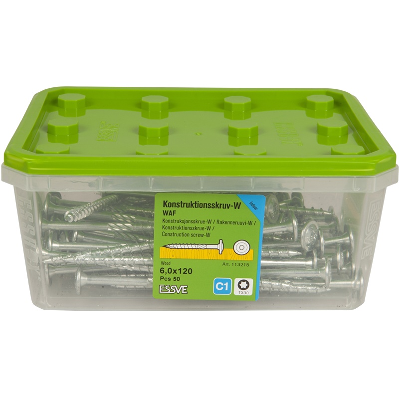 Ruuvit Essve 113215; 6,0x120 mm; TX30; 50 kpl.