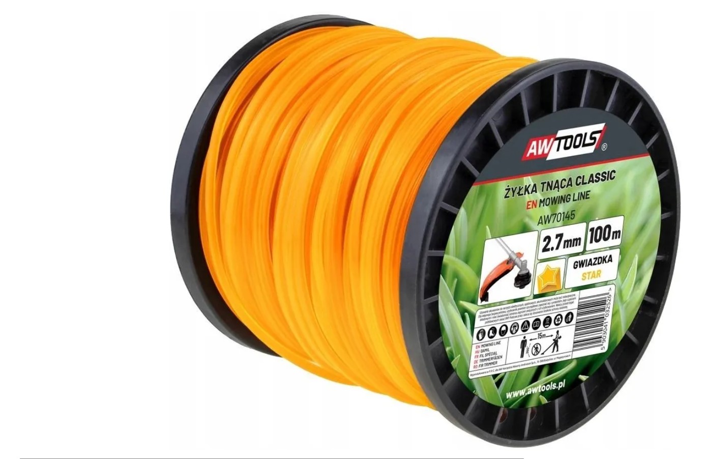 Leikkuulanka AWTools AW701433; 2,0 mm; 100 m