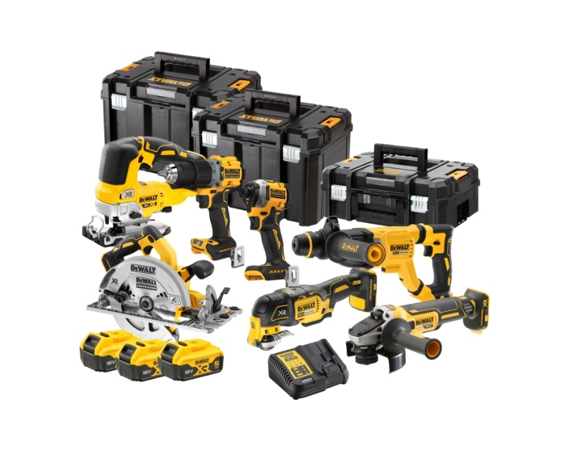 Akkukonesarja DeWalt DCK706P3T-QW; 18 V; 90 Nm; 205 Nm; 184 mm; 125 mm; 3x5,0 Ah akku