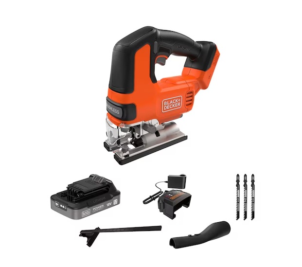Akkupistosaha Black & Decker BLCJS78E1-QW; 18 V; 200 mm; 1x2,5 Ah akku
