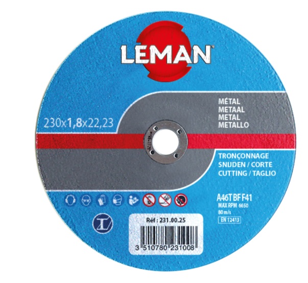 Hiova katkaisulaikka LEMAN-Prancūzija F231.00.25; 230x1,8x22,23 mm
