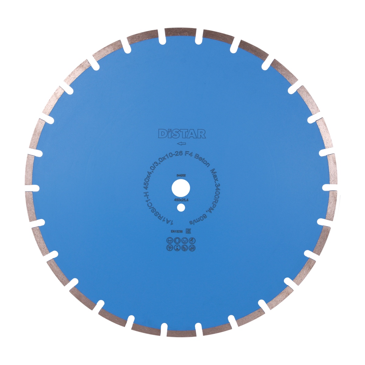 Timanttilaikka märän betonin leikkaamiseen DISTAR 10170085152; 450 mm; 25,4 mm; 4,0 mm
