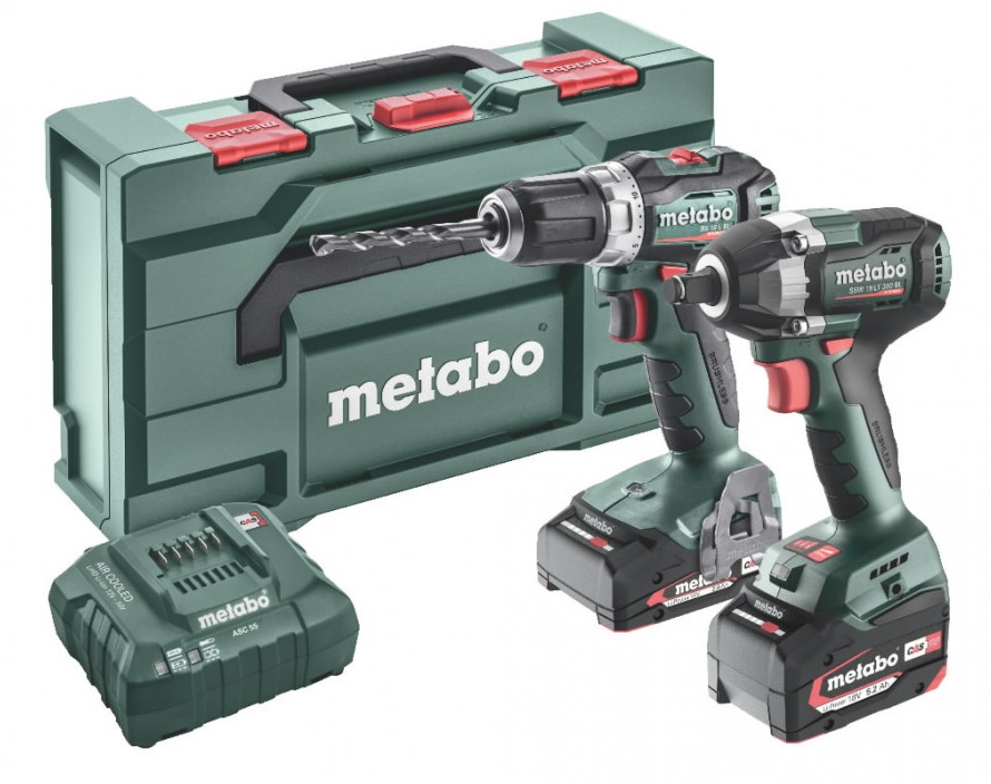 Työkalusarja  Metabo BS 18 L BL + SSW 300; 18 V; 300 Nm; 1x5,2 Ah; 1x2,0 Ah akku