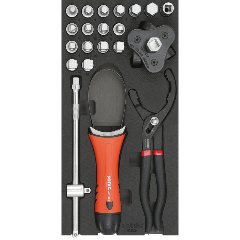 Työkalusarja  Sonic Equipment 602205; 22 kpl.