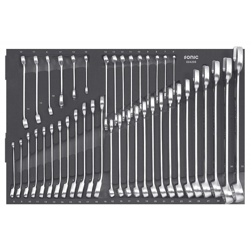 Hylsyavainsarja  Sonic Equipment 604208; 6-32 mm; 42 kpl.