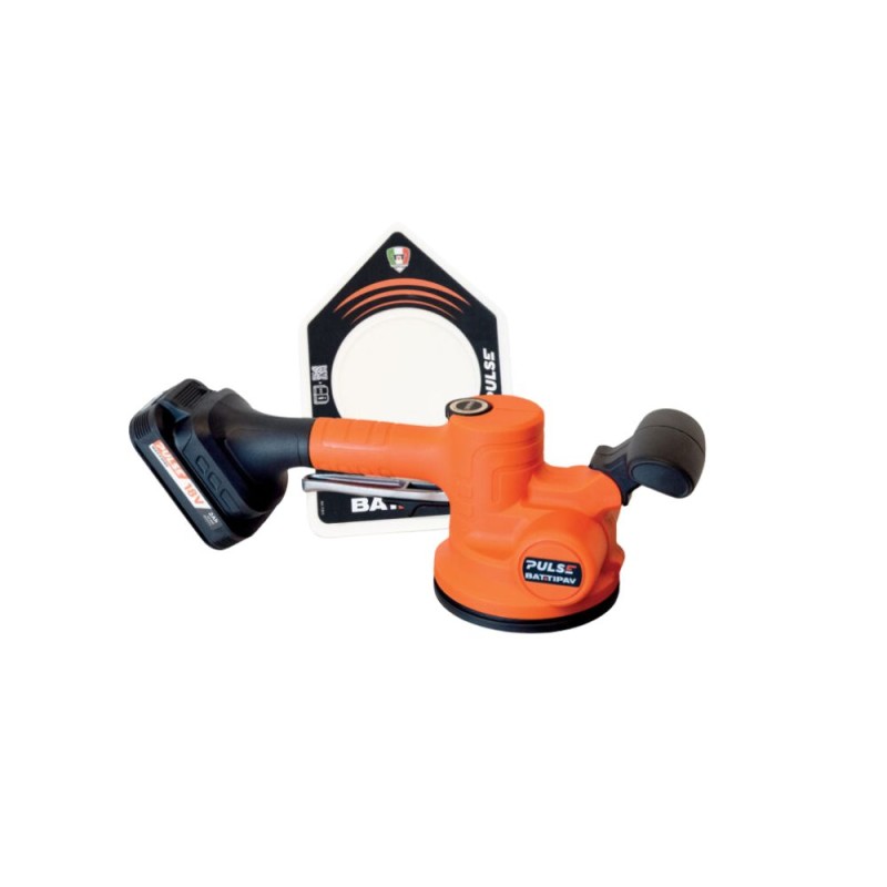 Tärisevä imukuppi / laatan pidike Battipav PULSE; 18 V; 25 kg; 1x2,0 Ah akku