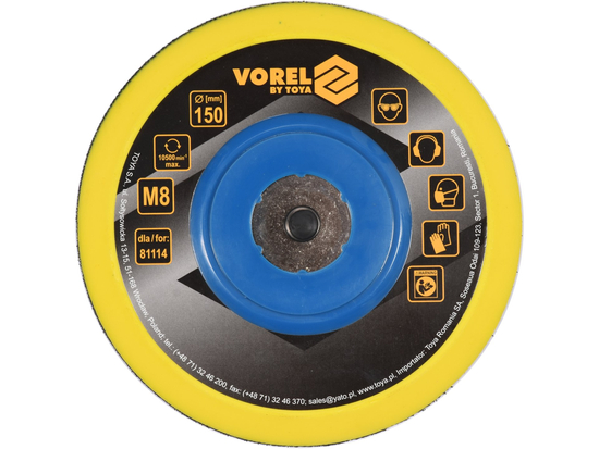 Hiomalaikka Vorel 81115; 150 mm; M8