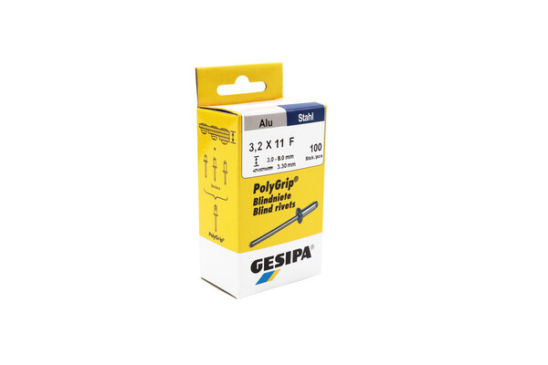 Niitit Gesipa 1433847; 3,2x11 mm; 100 kpl.