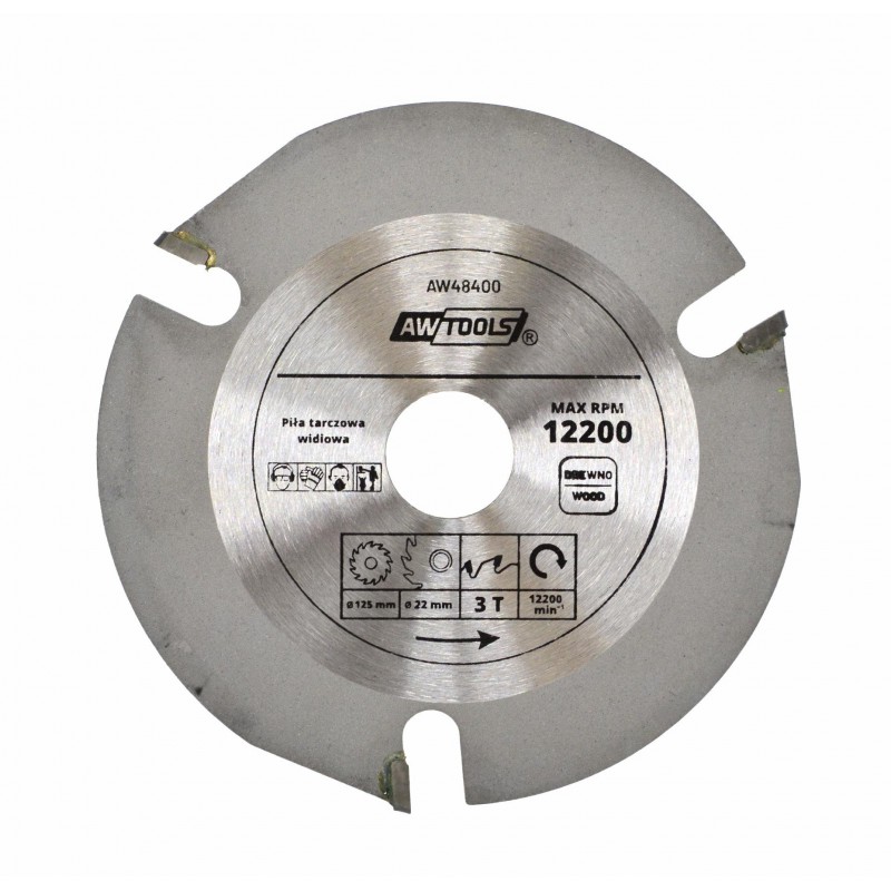 Katkaisuterä puulle AWTools AW48400; TCT; 125x22; Z3