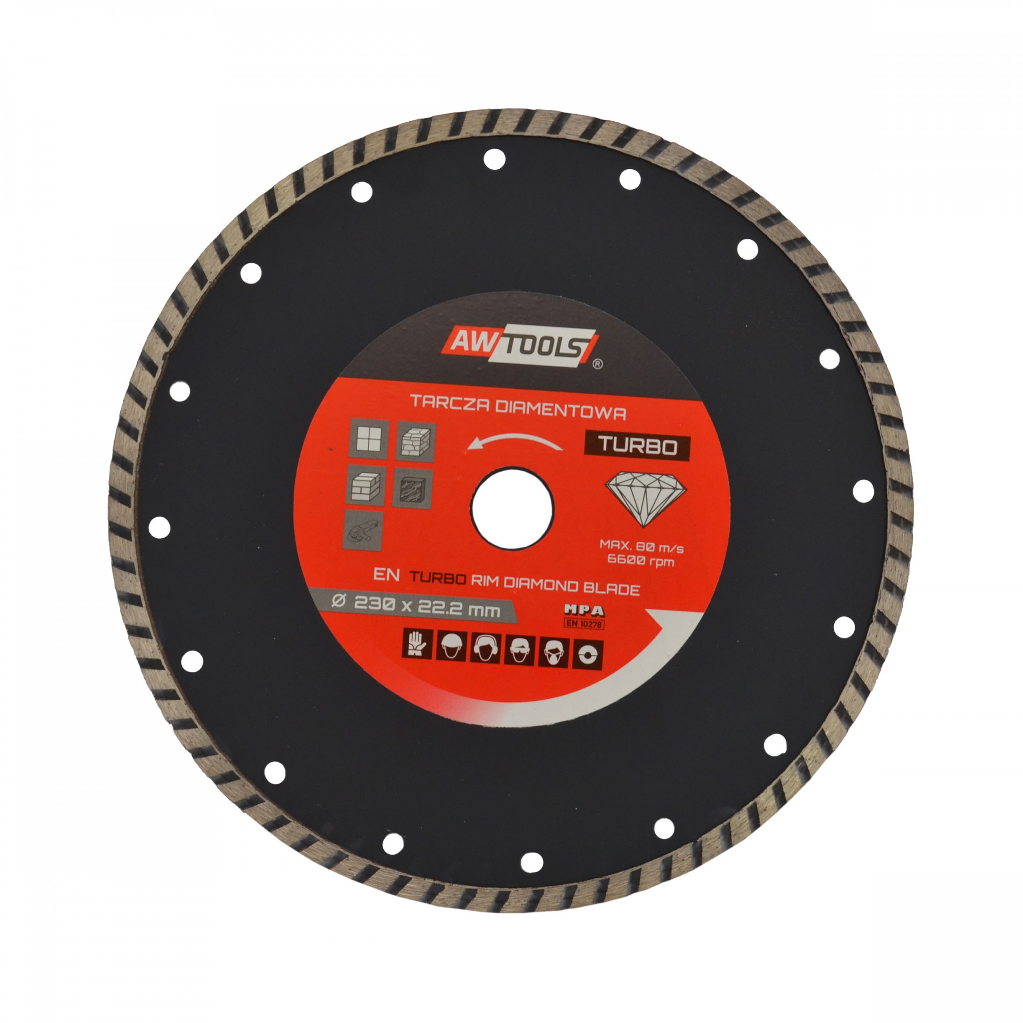Timanttilaikka kuivaleikkaamiseen AWTools AW45501; 125x22,2 mm