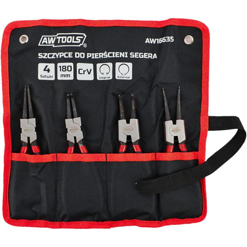 Rengaspihdit AWTools AW16635; 180 mm; 4 kpl.
