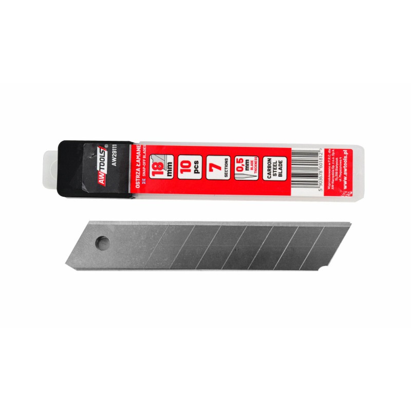 Veitsi, vaihdettavat terät AWTools AW29111; 18 mm; 10 kpl.