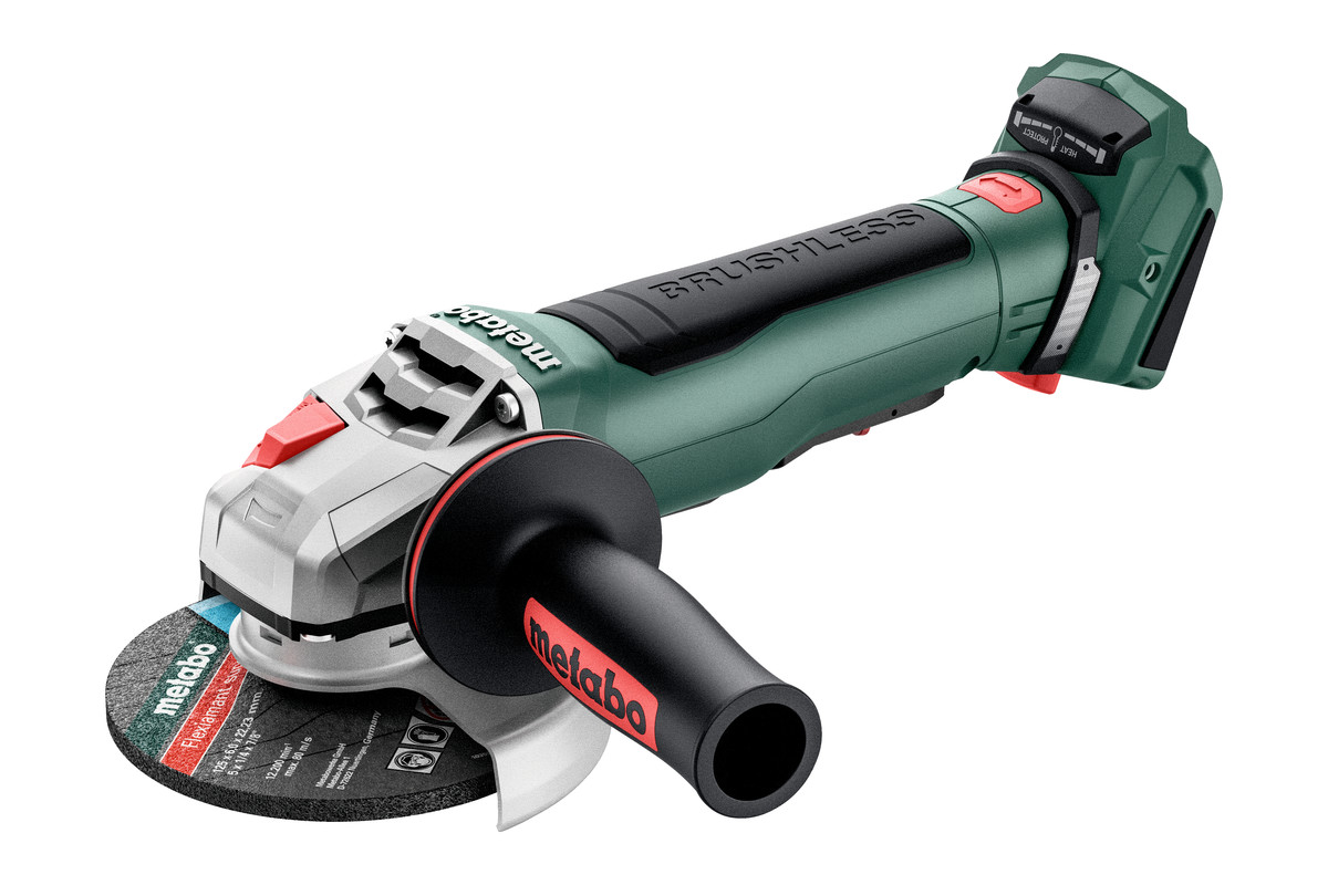 Akkukäyttöinen kulmahiomakone Metabo WPB 18 LT BL 11-125 Quick; 18 V; 125 mm (ilman akkua ja laturia)