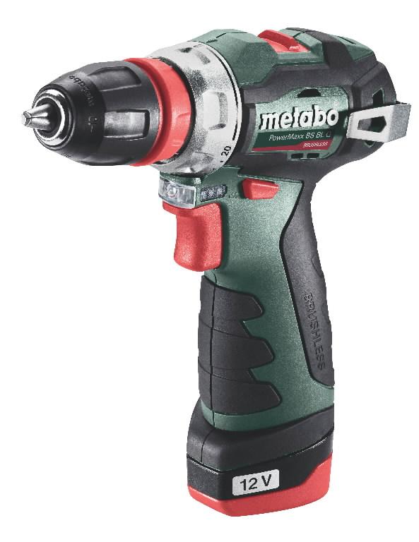 Akkukäyttöinen ruuvinväännin Metabo PowerMaxx BS BL Q; 12 V; 35 Nm; 2x2 Ah akku