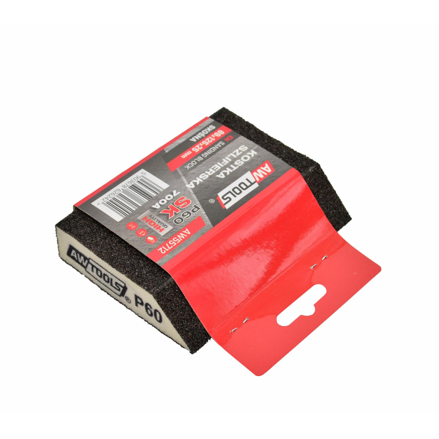 Hiomasieni AWTools AW55712; 89x125x25 mm; P60