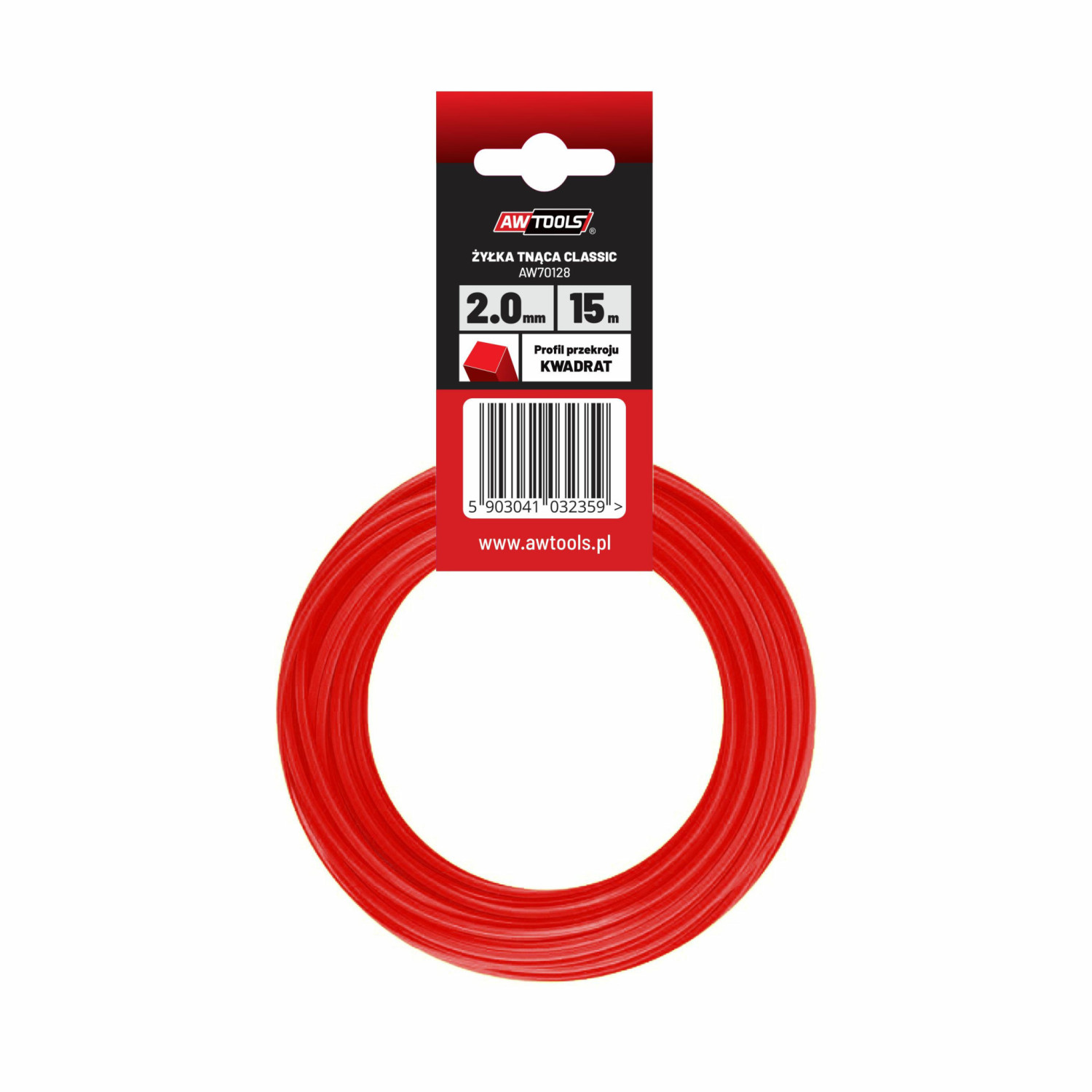 Leikkuulanka AWTools AW70127; 1,6 mm; 15 m