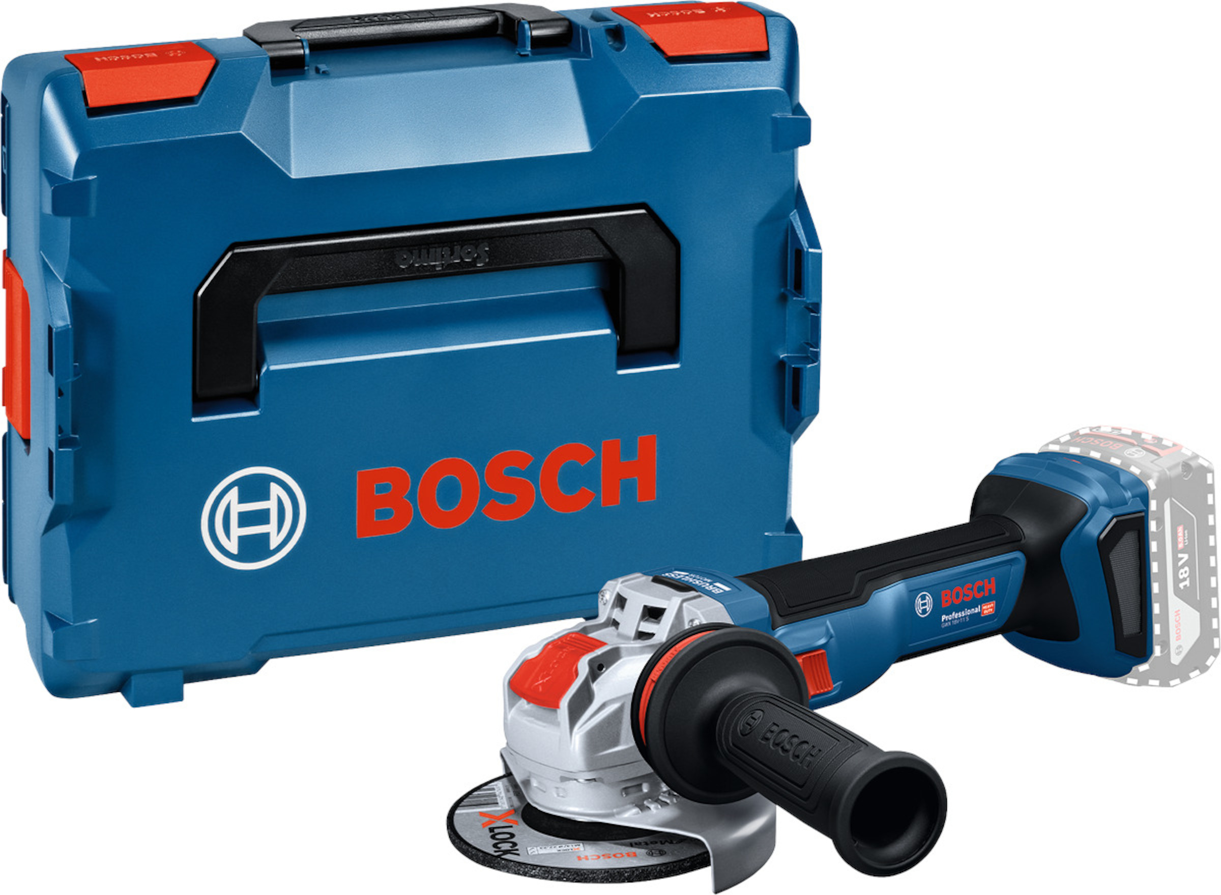 Akkukäyttöinen kulmahiomakone Bosch GWX 18V-11 S X-LOCK; 125 mm (ilman akkua ja laturia)