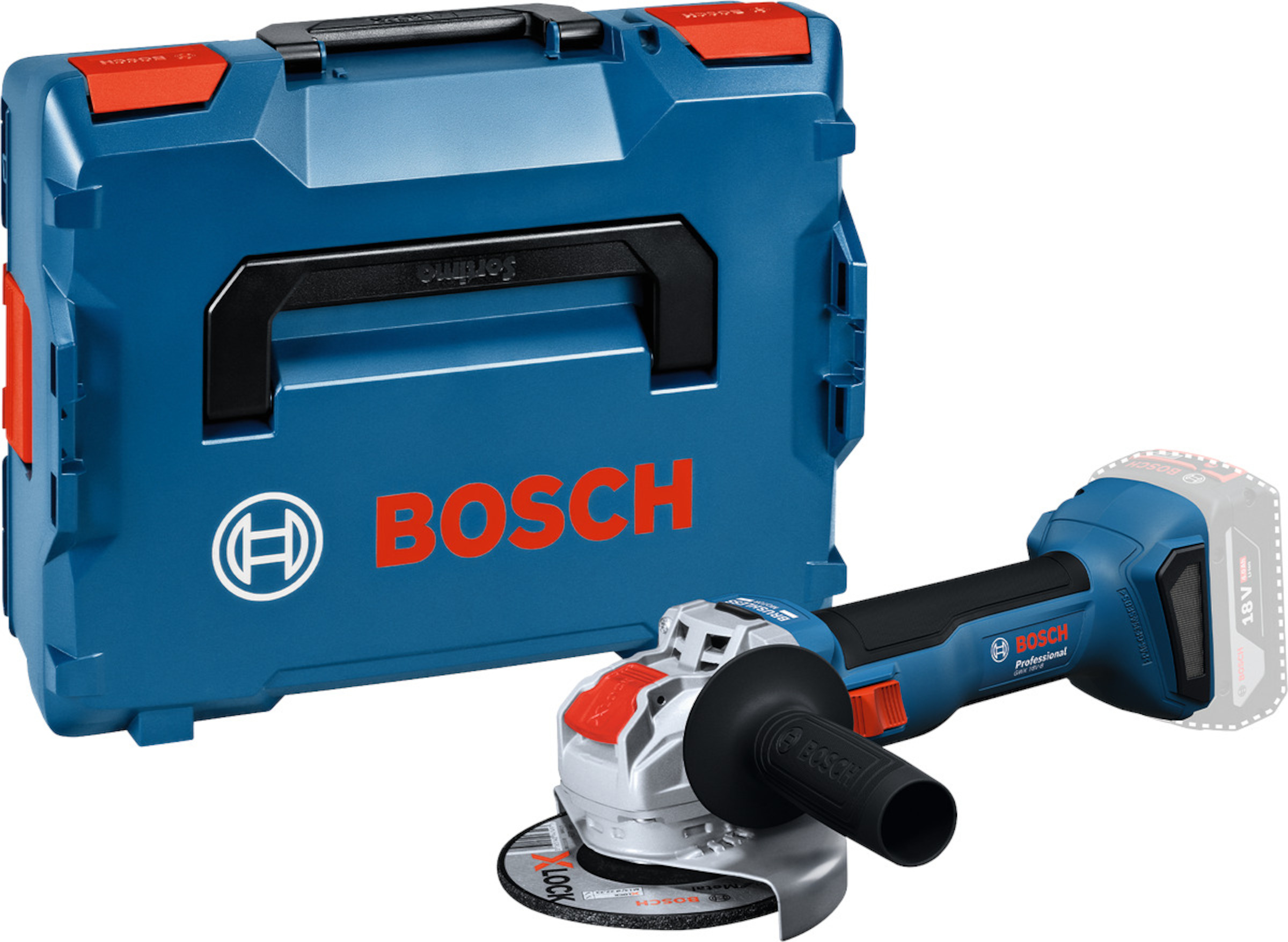 Kulmahiomakone Bosch GWX 18V-8 X-LOCK; 18 V; 125 mm (ilman akkua ja laturia)