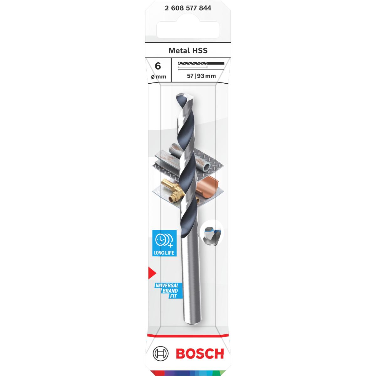 Metalliporanterä Bosch PointTeQ; HSS; 6x57x93 mm