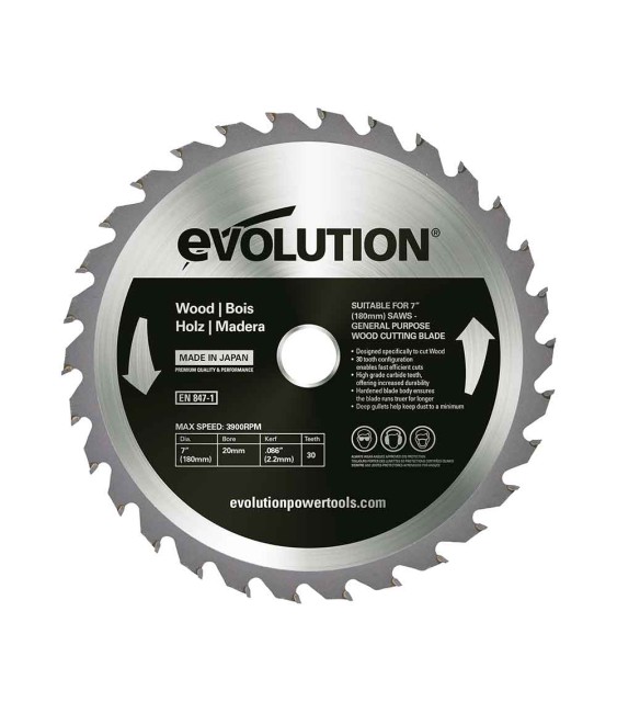 Katkaisulaikka Evolution EVO-180-30-D; 180 mm; Z30
