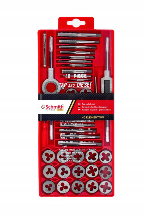 Kierretyökalusarja Schmith SQNG-02; 40 kpl.