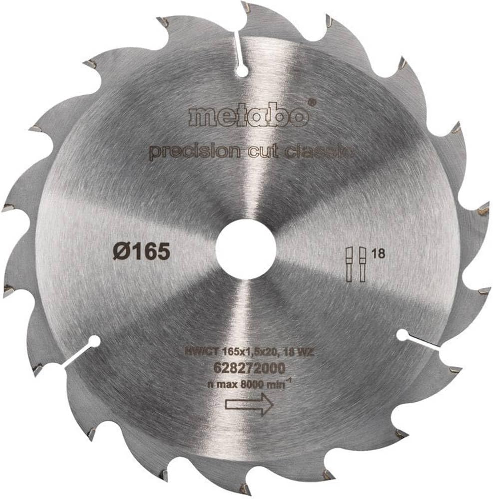 Katkaisuterä puulle Metabo 628272000; 165x20 mm; Z18; 20°