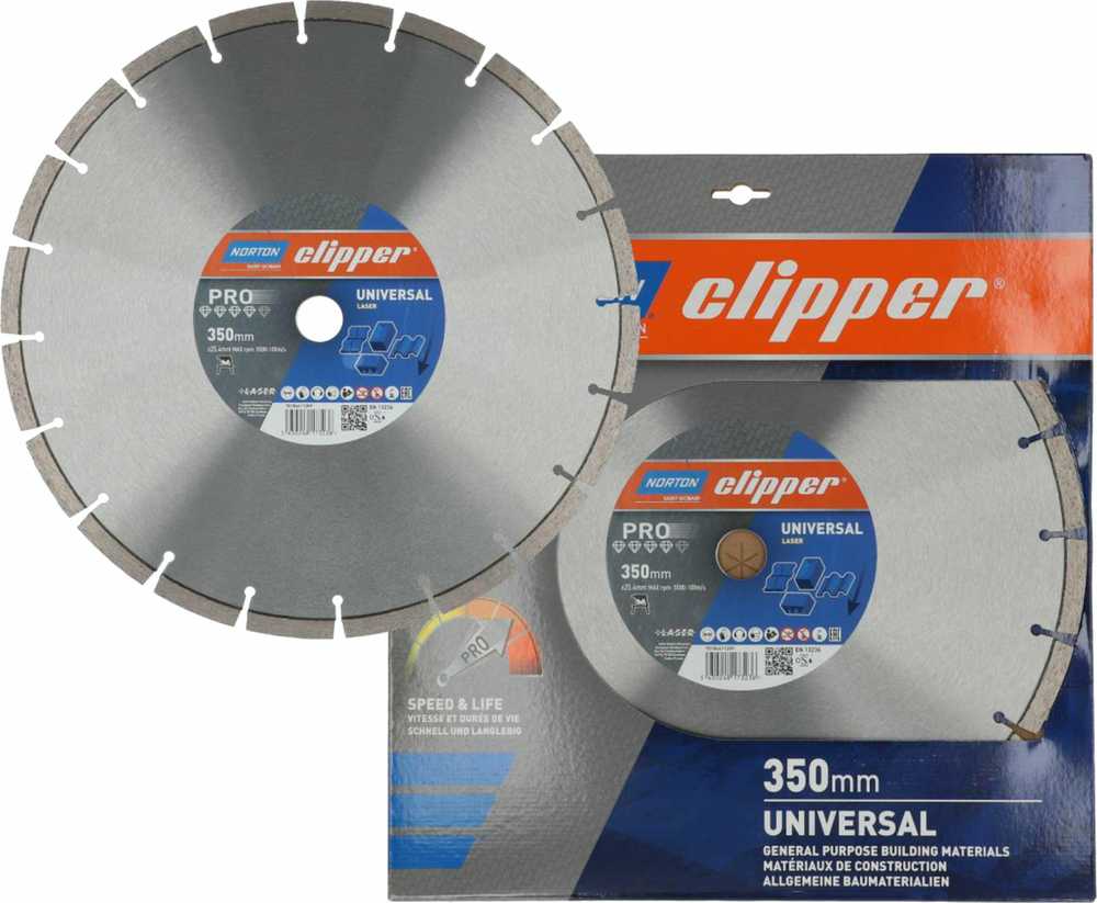 Timanttikatkaisulaikka Norton CLIPPER PRO UNIVERSAL LASER; 350x25,4 mm
