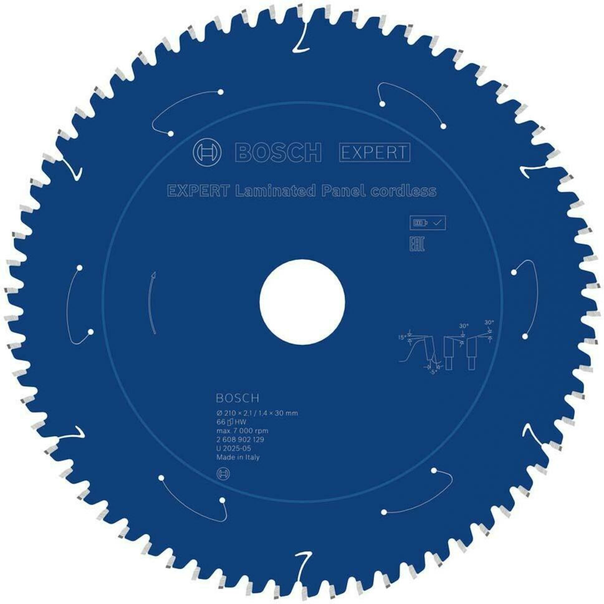 Katkaisulaikka laminaatille Bosch 2608902129; 210x30 mm; Z66; 15°