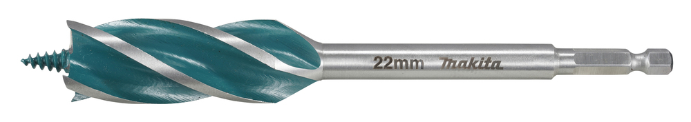 Spiraalinen poranterä puulle Makita E-26674; 1/4''; 22x165 mm