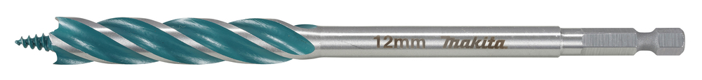 Spiraalinen poranterä puulle Makita E-26646; 1/4''; 12x165 mm