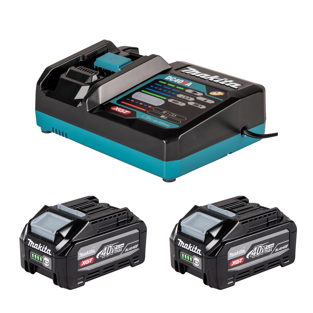 Akku Makita XGT; 2 x 4,0 Ah; 2 kpl.+ latauslaite DC40RA