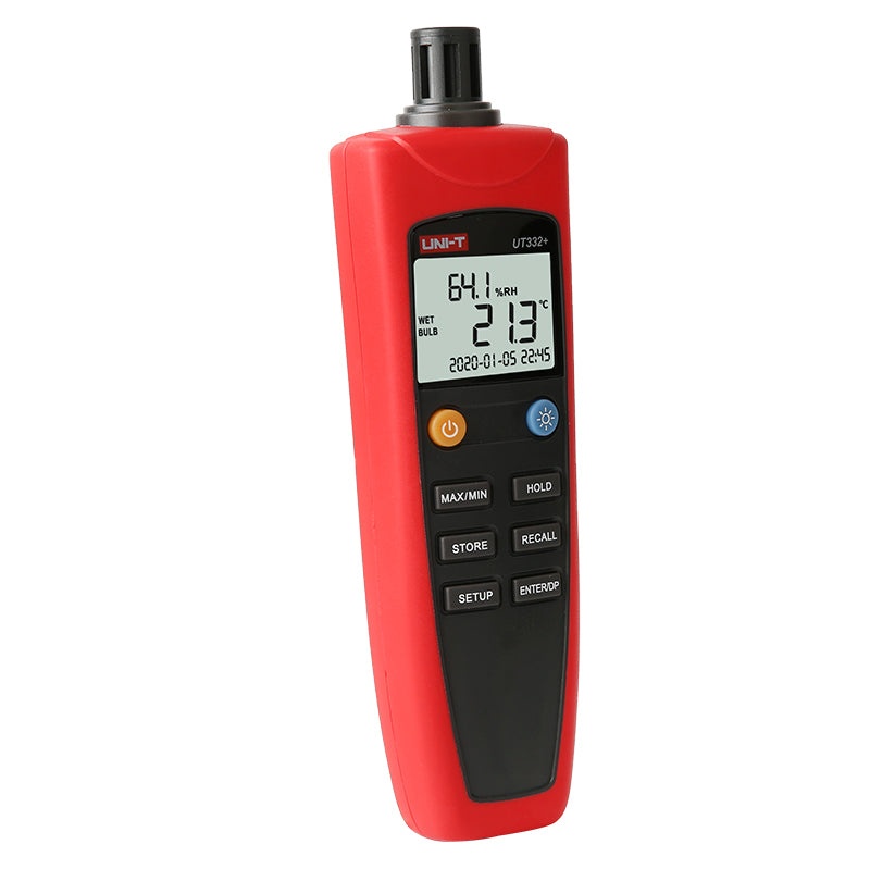 Lämpö- ja kosteusmittari UNI-T UT332+; -20–70 °C