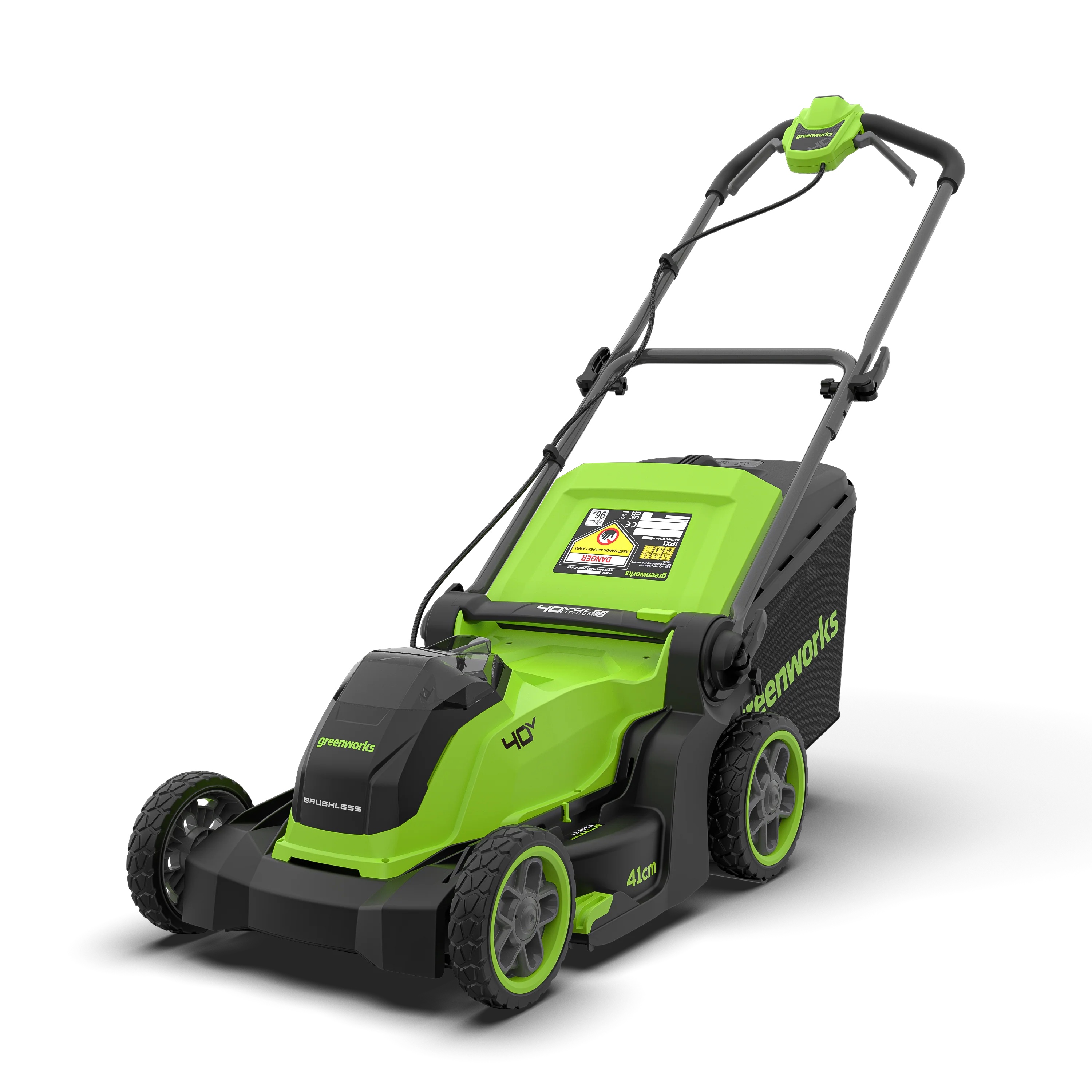 Akkukäyttöinen ruohonleikkuri Greenworks LM4104A1; 40 V; 41 cm; BL (ilman akkua ja laturia)