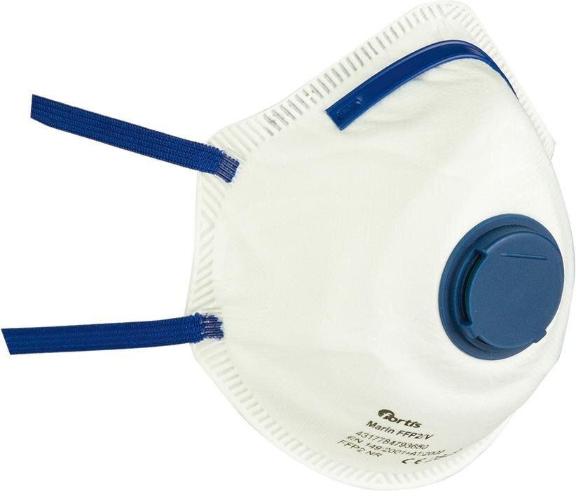 Hengityssuojain venttiilillä Fortis 4063726028273; FFP2; 10 kpl.