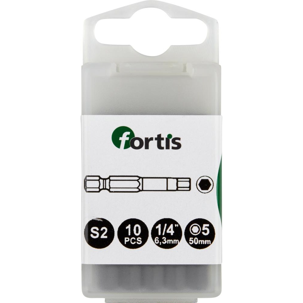 Minikoon mac-tarvikesarjat Fortis 4317784728911; 1/4''; 3 mm; 50 mm; 10 kpl.