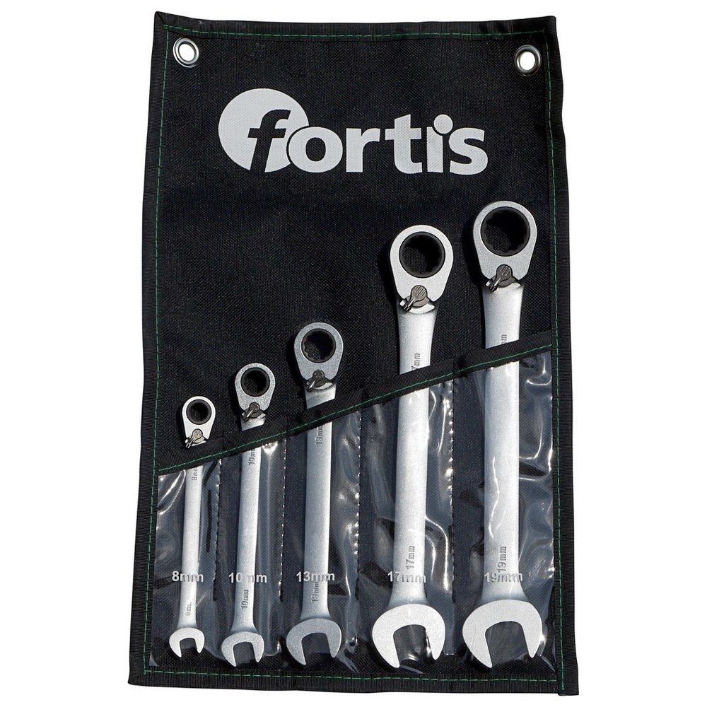 Yhdistelmä-avain-setti Fortis 4317784727211; 8-19 mm; 5 kpl.