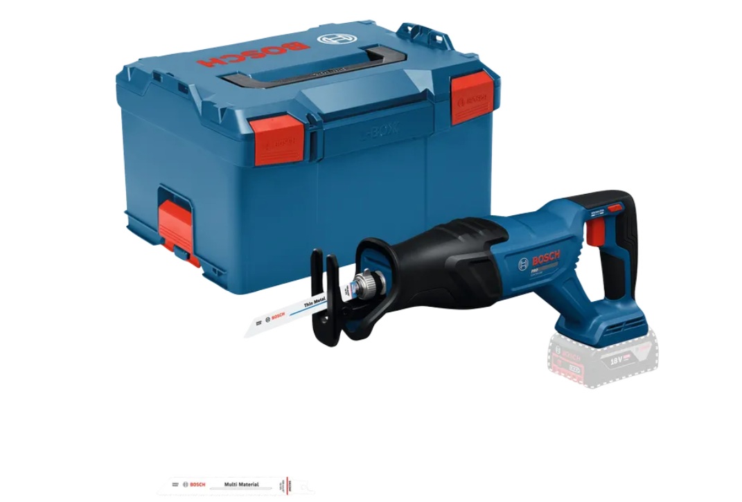 Akkupuukkosaha Bosch GSA18V-280; 18 V (ilman akkua ja laturia) + L-BOXX