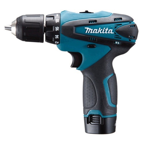 Pora/ruuvinväännin Makita DF330DWE; 10,8 V; 2x1,3 Ah akku
