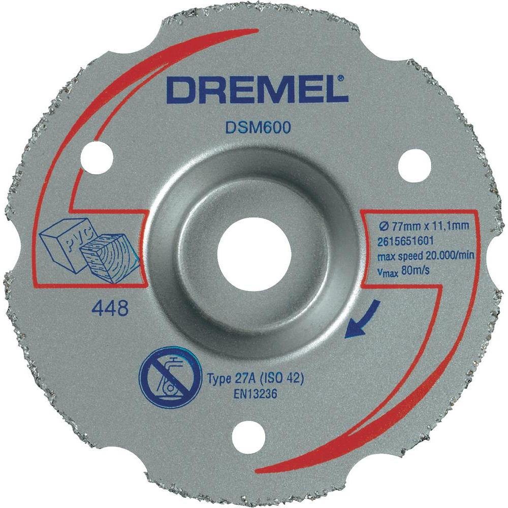 Monikäyttöinen karbidikatkaisulaikka Dremel DSM600; tinka tik Dremel DSM20 įrankiui